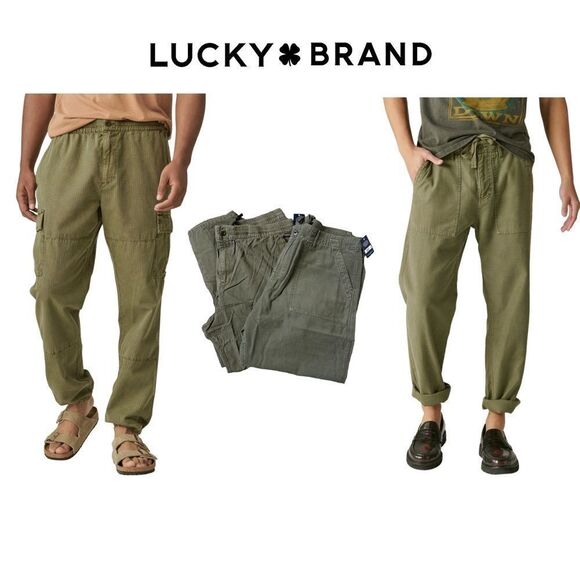 Lucky Brand Men’s Ripstop Cargo Pant & Tencel Surplus Pant 2 Pk Bundle 42x30 NWT - Picture 1 of 12